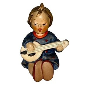 M.J.HUMMEL Joyful Young girl playing a guitar Antique Collectible Figurine